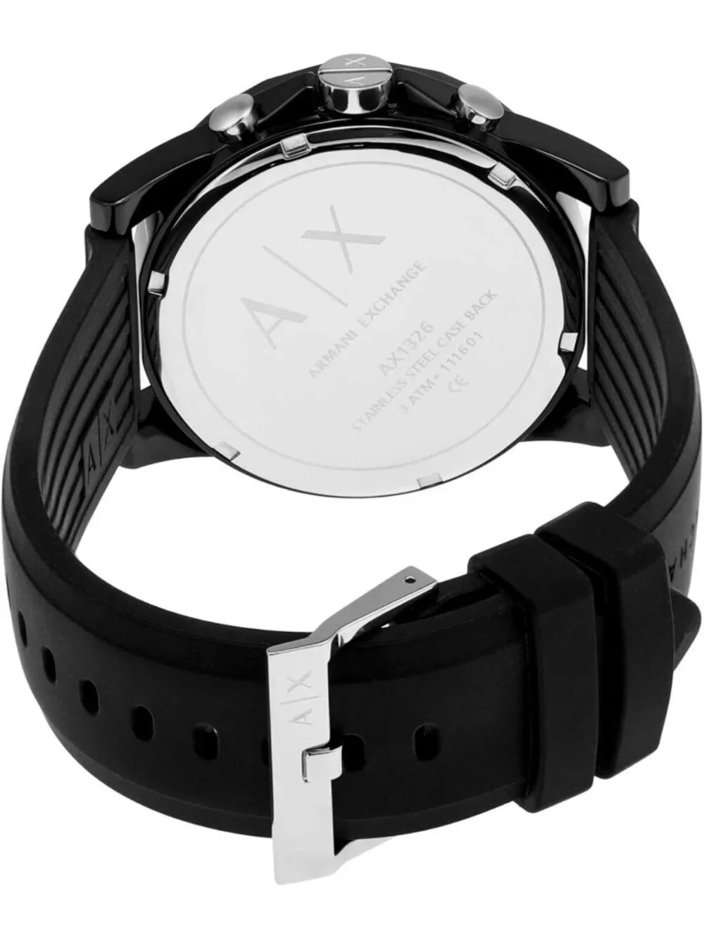 Men's Black Silicone Band Bracelet Chronograph Analog Crystal Dress Wrist Watch